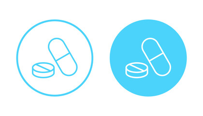 Pills icon vector. capsule icon. Drug sign and symbol