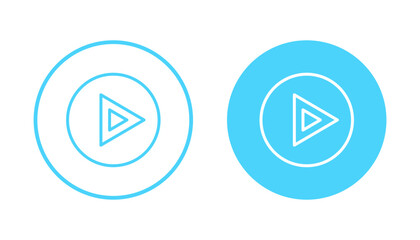 Play icon vector. Play button sign and symbol