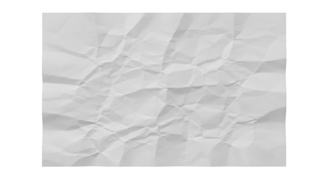 Wrinkled white paper on dark backdrop