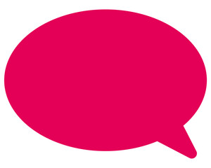 シンプルなカラーの吹き出し　丸形