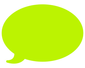 シンプルなカラーの吹き出し　丸形