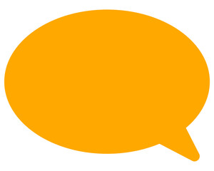 シンプルなカラーの吹き出し　丸形