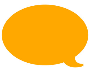 シンプルなカラーの吹き出し　丸形