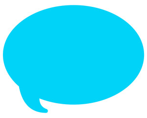 シンプルなカラーの吹き出し　丸形