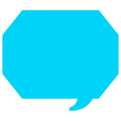 シンプルなカラーの吹き出し　角のある八角形