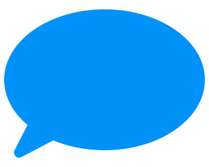 シンプルなカラーの吹き出し　丸形