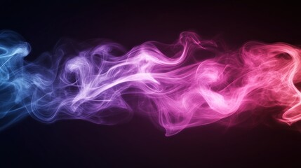 Fototapeta premium Abstract display of colorful smoke against a dark background.