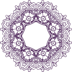 Beautiful flower art and mandala vector design
