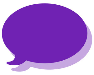 シンプルなカラーの吹き出し　丸形