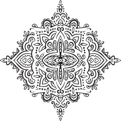 Beautiful flower art and mandala vector design