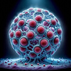 Medical illustration of virus morphology
