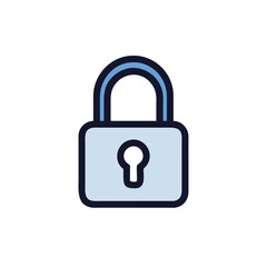Adobe Illustrator Artwork lock icon vector illustration