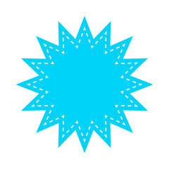 シンプルなカラーの吹き出し　ギザギザした形