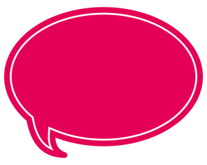 シンプルなカラーの吹き出し　丸形