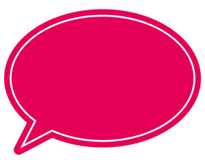 シンプルなカラーの吹き出し　丸形