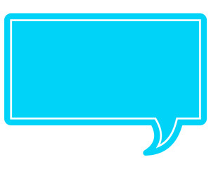 シンプルなカラーの吹き出し　四角形