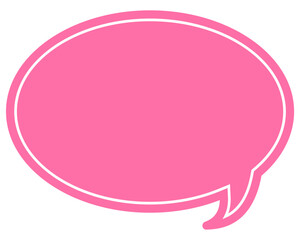 シンプルなカラーの吹き出し　丸形