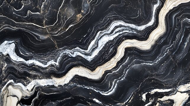Intricate black and white stone surface texture design.