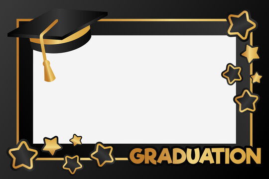 Graduation photo frame background for class of 2025 template design