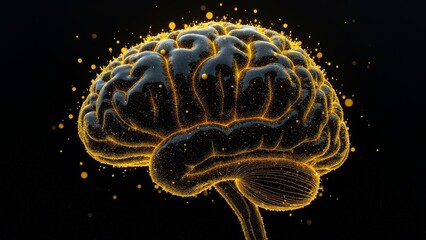 Obraz premium Brain Energy Particle Image