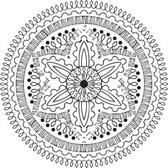 Beautiful flower art and mandala vector design