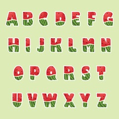Watermelon Alphabet Letters for Summer Fun and Education