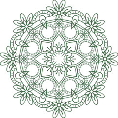 Beautiful flower art and mandala vector design