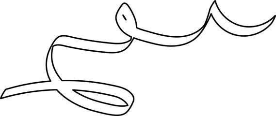 Ribbon thin line set, party, celebrate, holiday