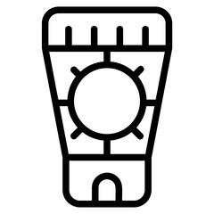 Sunscreen Line Icon
