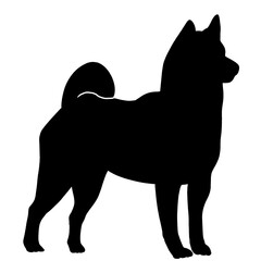 Animals dog silhouette set