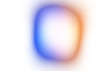 Abstract glow effect on transparent background, abstract glowing color gradients shape cutout on transparent background. Blurred aura gradients shape with glow effect.