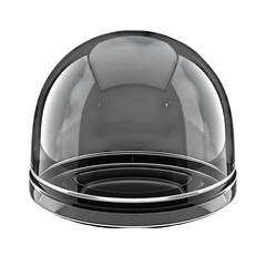 Transparent plastic dome container with round base designed to protect internal organs or delicate items inside while providing clear visibility and secure enclosure