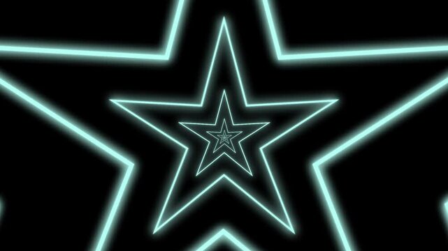 Light blue infinite star tunnel