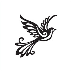 Flying Bird Silhouette Clipart