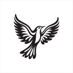 Flying Bird Silhouette Clipart