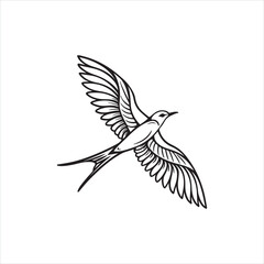 Flying Bird Silhouette Clipart