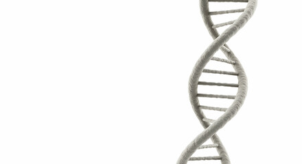 DNA Helix Structure Isolated on White Background for Scientific Use
