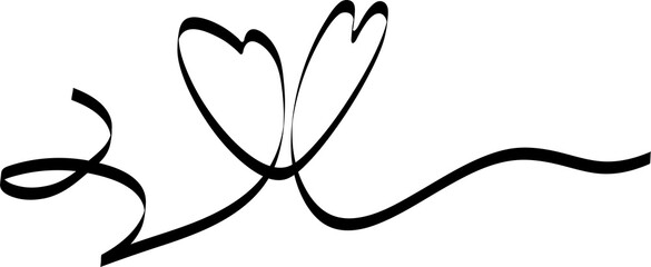 Ribbons heart shapes, valentine, celebration, love