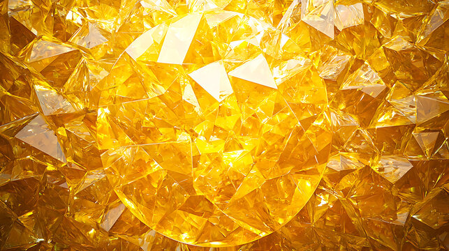 A yellow diamond shaped background with many small diamonds