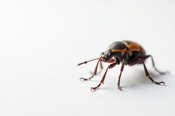 Close-up of single insect on plain white background, closeup, bug, clean