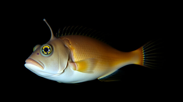 Smooth trunkfish with black background