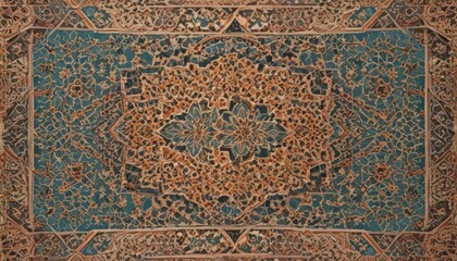 Intricate Moroccan geometric pattern  Flat style, seamless repeat , oriental, diamond