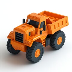 Obraz premium toy truck isolated on white background