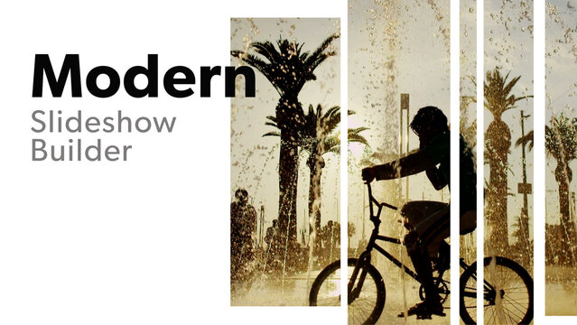 Slideshow Builder With Vertical Shapes Media Left And Right