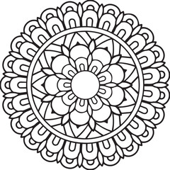 Beautiful flower art and mandala vector design