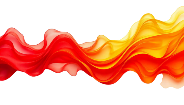 Fiery Ribbon Wave PNG