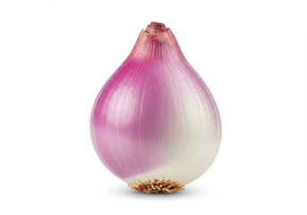 Fototapeta premium Fresh Red Onion Single Vegetable Isolated White Background Studio Shot Food Diet Spice Aroma Recipe