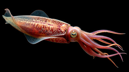 unique features of a giant squid's body structure