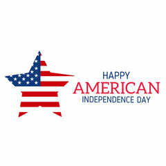 Happy Independence Day greeting design. Happy Independence Day banner design. US flag with independence day text and star background.