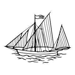 antique maritime vessel artwork